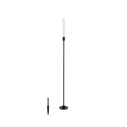 LED-sokkellampe Zola, sort, aluminium, højde 100 cm