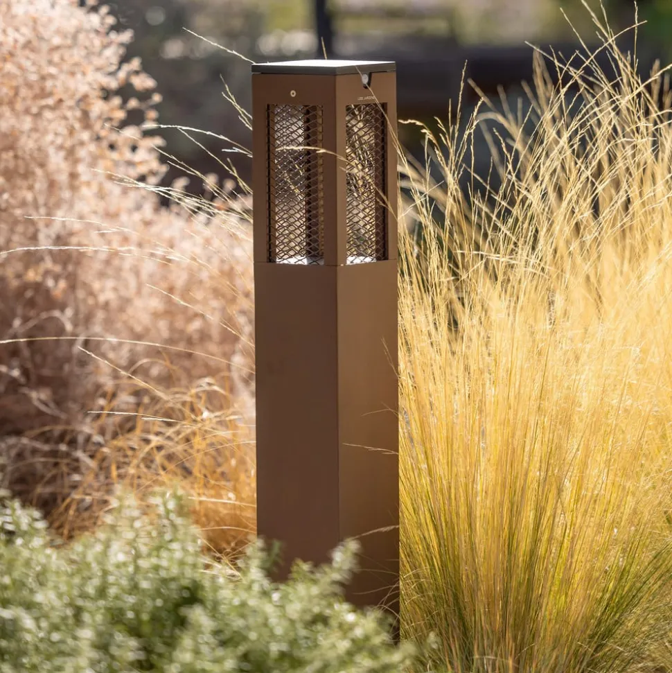 LED-solcellebelysning Tradition Sensor Corten 90 cm