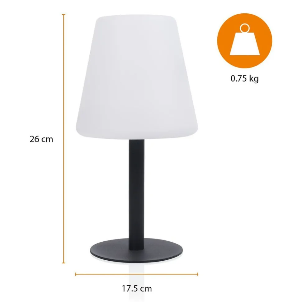 LED-solcellebordlampe OSL-50012 med genopladeligt batteri og USB-kabel