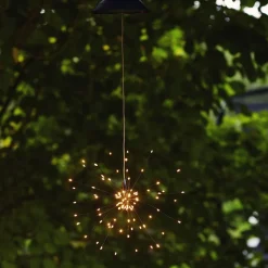 LED-solcellehængelampe Firework