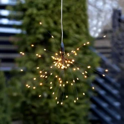LED-solcellehængelampe Firework