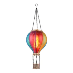 LED-solcellelampe 36136B Varmluftsballon, farverig, plast