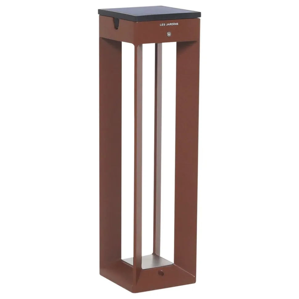 LED-solcellelampe Borne med sensor, 45 cm, corten