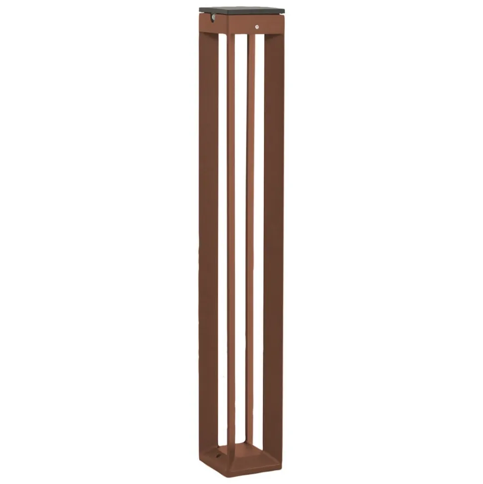 LED-solcellelampe Borne med sensor, 90 cm, corten