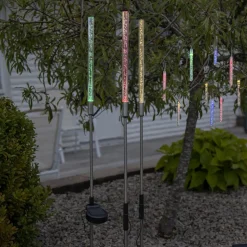 LED-solcellelampe Bubbly i sæt af 3, flerfarvet