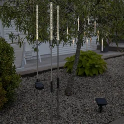 LED-solcellelampe Bubbly i sæt af 3, varm hvid