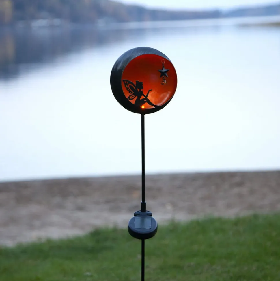 LED-solcellelampe Fairytale, orange