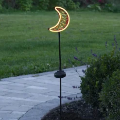 LED-solcellelampe Linny Moon med jordspyd