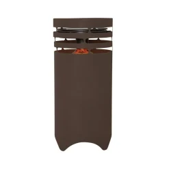 LED-solcellelampe Marron, højde 40 cm, brun, metal, USB-C