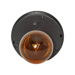 LED-solcellelampe Marron, højde 40 cm, brun, metal, USB-C