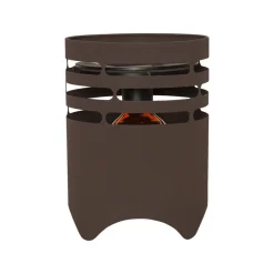 LED-solcellelampe Marron, højde 25 cm, brun, metal, USB-C