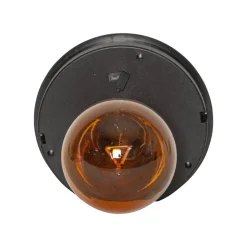 LED-solcellelampe Marron, højde 25 cm, brun, metal, USB-C