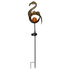 LED-solcellelampe Melilla Fugl i flamingo form