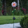 LED-solcellelampe Pink Daisy i blomsterform