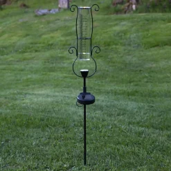 LED-solcellelampe Pluvio med regnmåler
