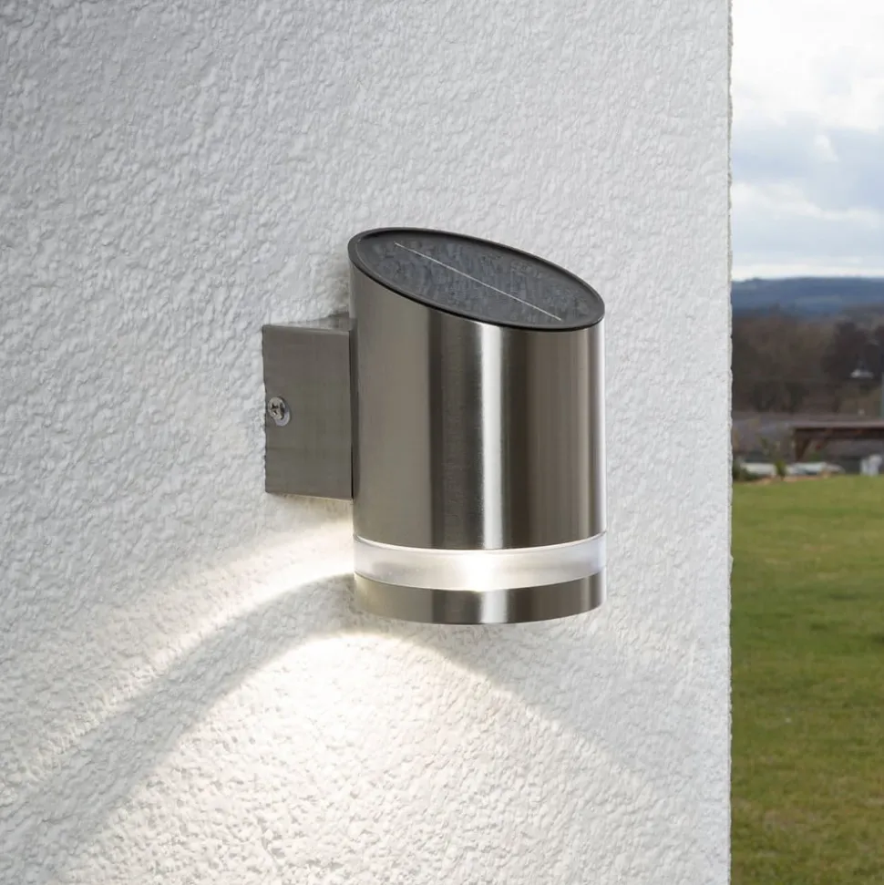 LED-solcellelampe Salma til anbringelse på muren