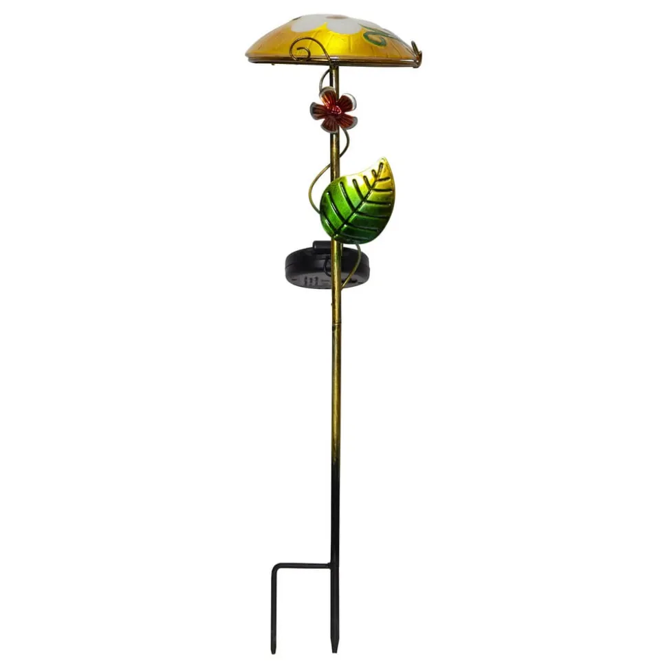 LED-solcellelampe Salona, gul/grøn