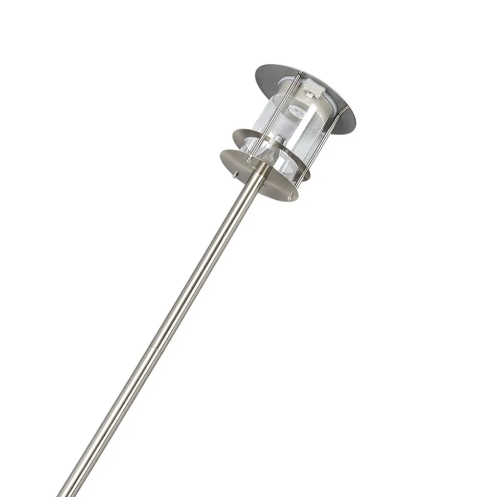 LED-solcellelampe Sumaya, stål, 65 cm høj, jordspyd