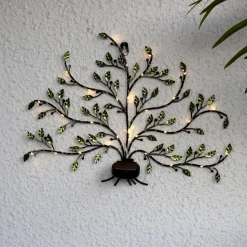 LED-solcellelampe Tree of life