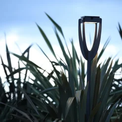 LED-solcellelampe Tulip med jordspyd, antracit