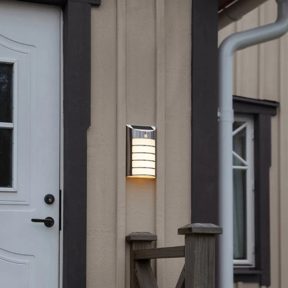 LED-solcellelampe Wally med bevægelsessensor