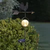 LED-solcellelampe Windy, viser vindretningen