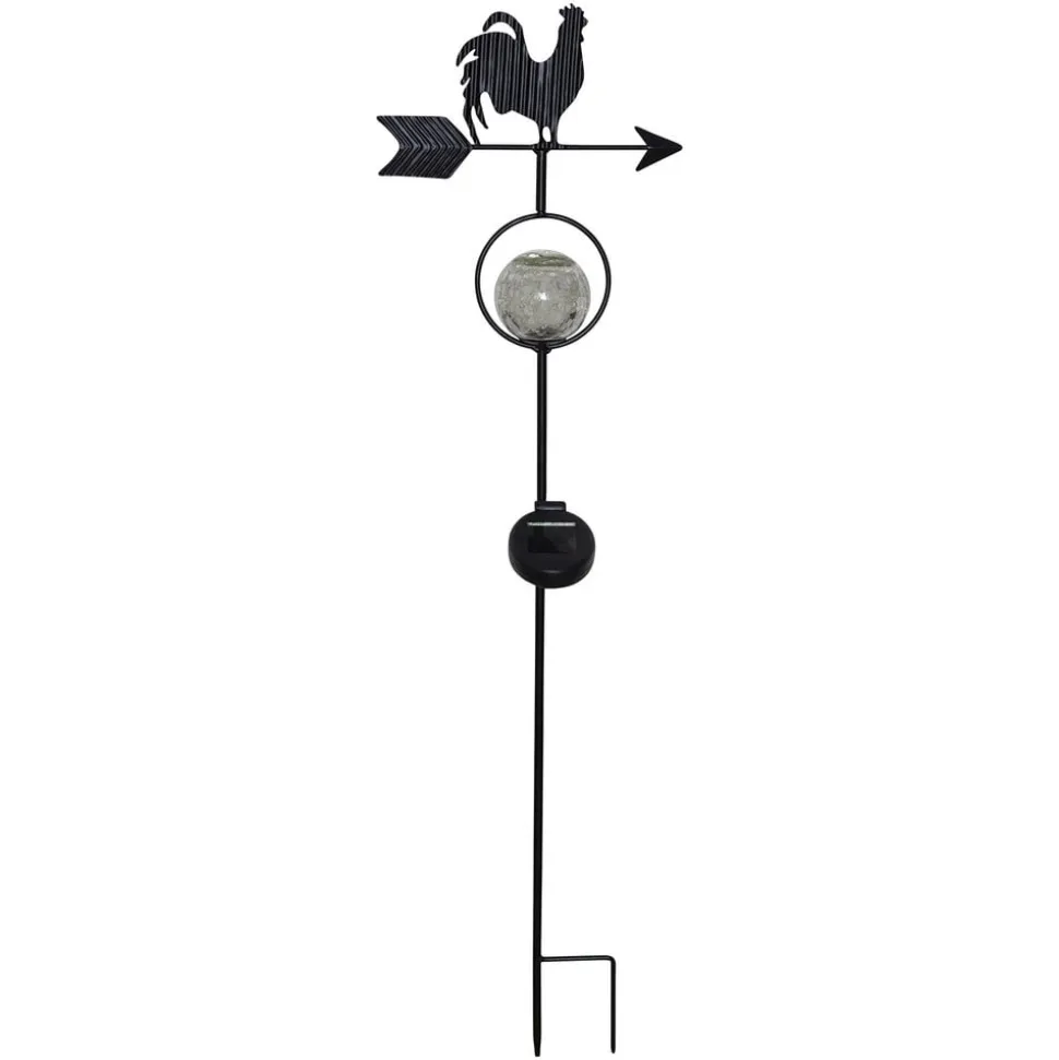 LED-solcellelampe Windy, viser vindretningen