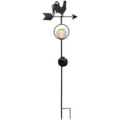 LED-solcellelampe Windy, viser vindretningen