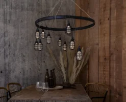 LED-solcellelyskæde Cage, 8 lyskilder