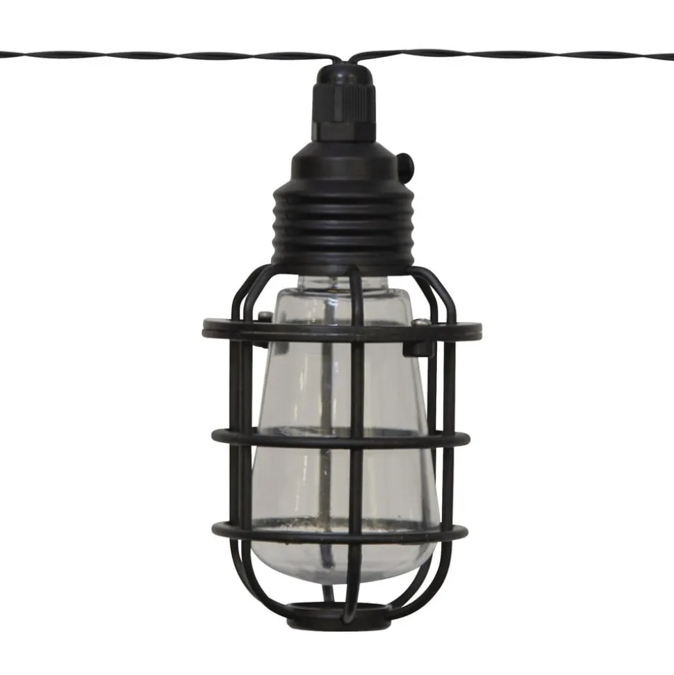 LED-solcellelyskæde Cage, 8 lyskilder