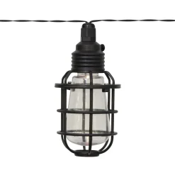 LED-solcellelyskæde Cage, 8 lyskilder