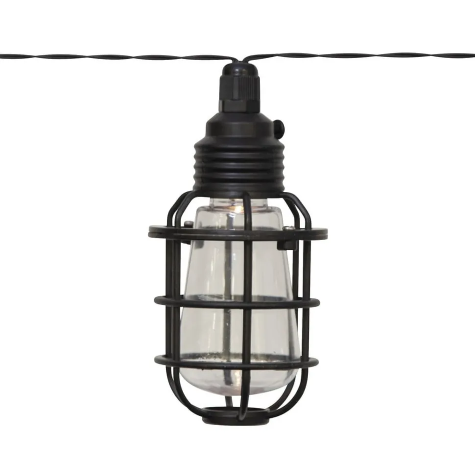 LED-solcellelyskæde Cage, 8 lyskilder