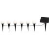 LED-solcellelyskæde combo, 6 lyskilder, IP44, plast