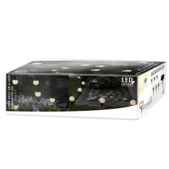 LED-solcellelyskæde combo, 6 lyskilder, IP44, plast