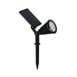 LED-solspotlight Festival, sort mat, RGB, sensor