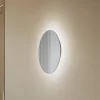 LED-spejl Ring M, Ø 29 cm, glas, varmhvid