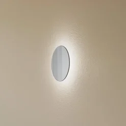 LED-spejl Ring S, Ø 19 cm, glas, varmhvid