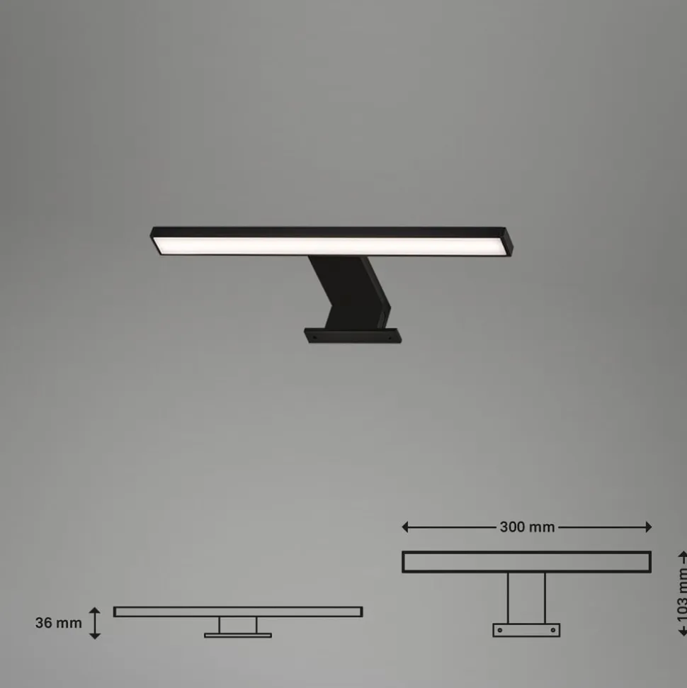 LED-spejlbelysning Dun Brilo, IP44, bredde 30 cm