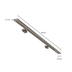 LED-spejlbelysning Espelho 80 cm aluminium 4.000 K