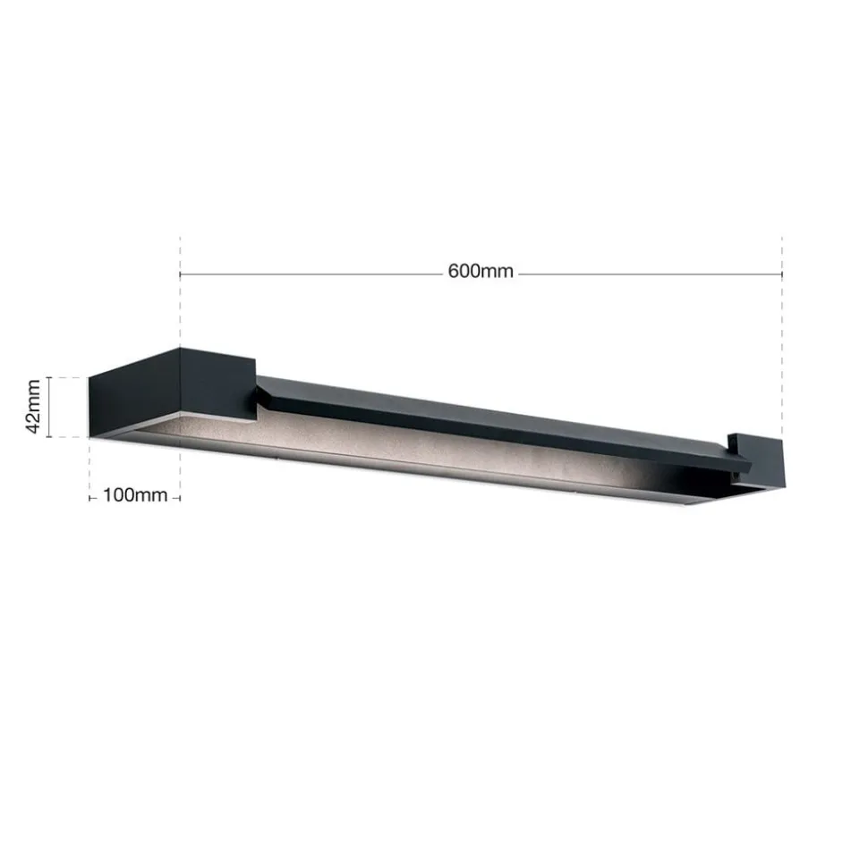 LED-spejlbelysning Marilyn i sort, bredde 60 cm