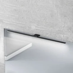 LED-spejlbelysning Triga IP44 sort 80 cm, 3.000K