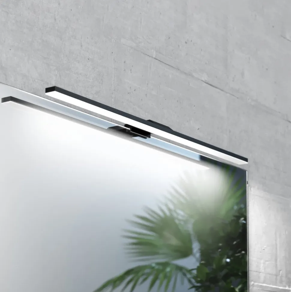 LED-spejlbelysning Triga IP44 sort 60 cm, 3.000K