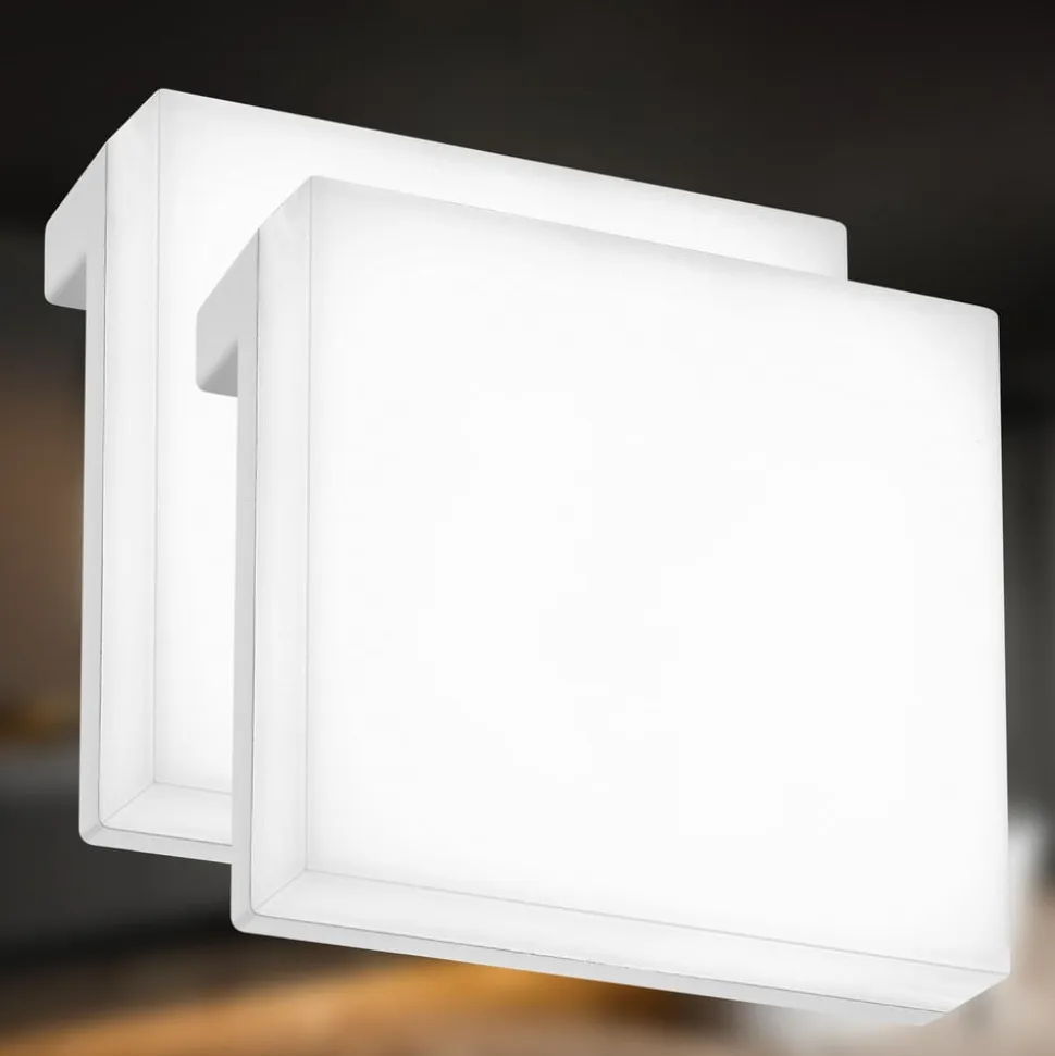 LED-spejllampe Aniani, hvid, 4.000 K, sæt med 2 stk