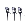 LED-spot med jordspyd SPOTI, sort, 3-sæt, IP44