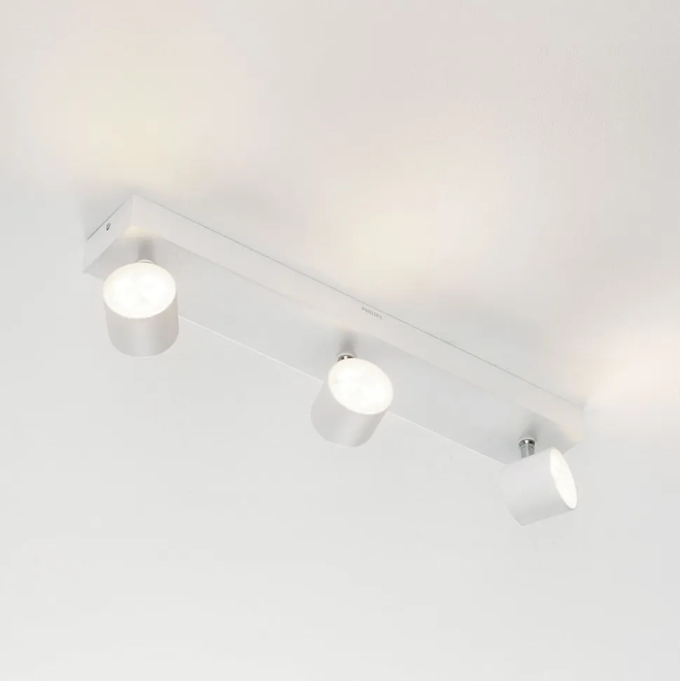 LED-spotten Star med tre lyskilder, WarmGlow, hvid