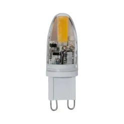 LED-stiftsokkelpære, G9, 1,8 W, klar, 2.800 K, dæmpbar, 200 lm