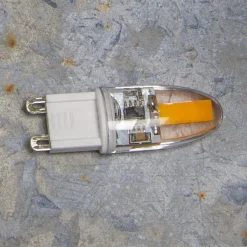 LED-stiftsokkelpære, G9, 1,8 W, klar, 2.800 K, dæmpbar, 200 lm