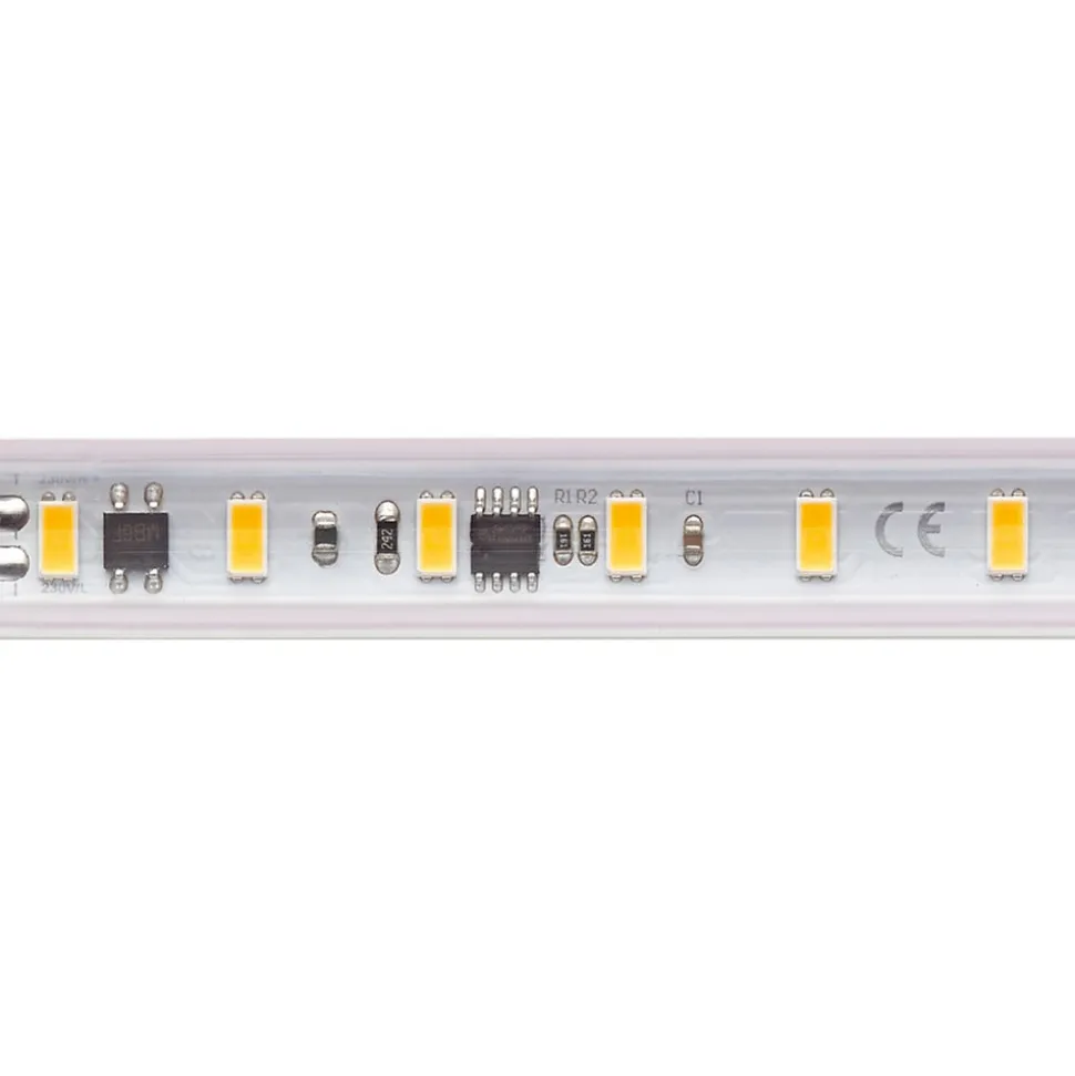 LED-strip 5966 sæt, 230V, 10m, IP65, 8W/m, 3.000 K