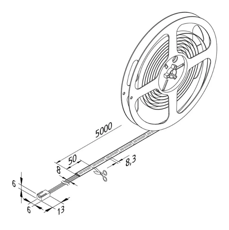 LED-strip Basic-Tape S, IP54, 4.000K, længde 500 cm