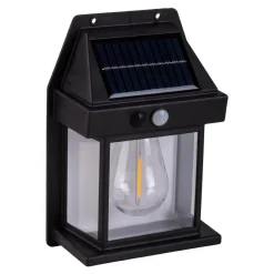 LED-udendørs væglampe Mira, sensor, sort, 2 stk. IP44